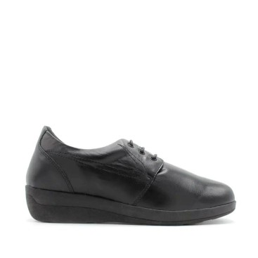 Zapatos de piel cómodos negros de señora