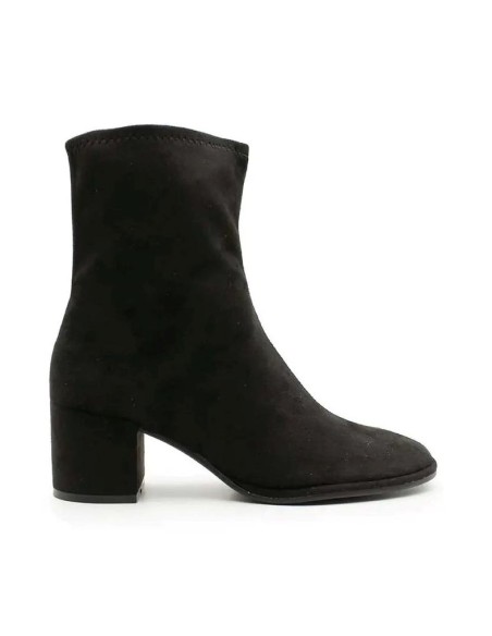 botin caña elastico tacon​ negro
