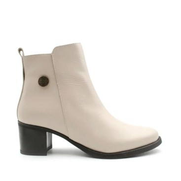 Botin beige Mujer Tacón cómodo