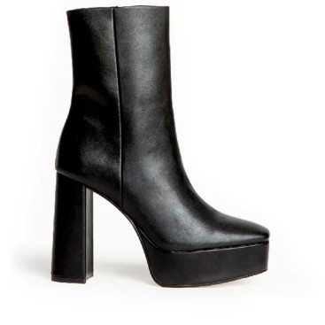 botines negros tacon alto​ y plataforma