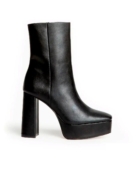 botines negros tacon alto​ y plataforma
