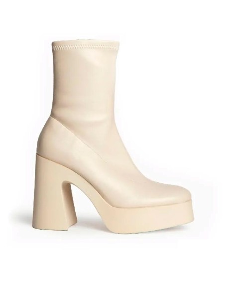 BOTAS PLATAFORMA y tacón beige