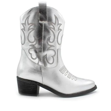 Bota plateada cowboy