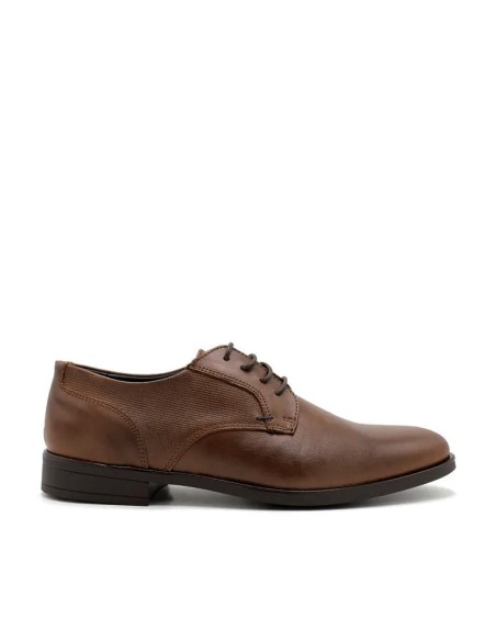 Zapato vestir marrón hombre Santana99 de piel vista lateral