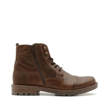 Bota cuero hombre Santana99 Munt camel vista lateral