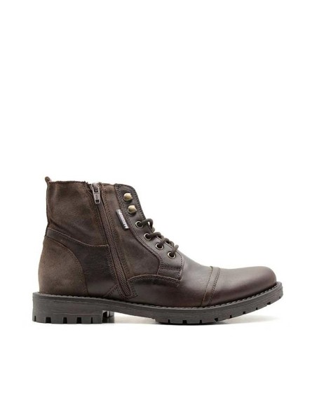 Bota marrón hombre Santana99 Munt de piel vista lateral