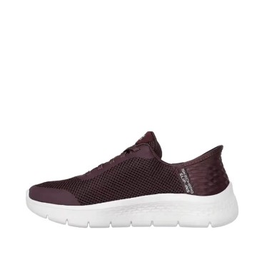 Skechers Slip-ins burdeos mujer con talón Heel Pillow vista lateral