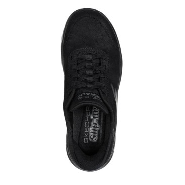 Skechers negra mujer con Heel Pillow y sistema Hands Free Slip-ins