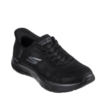 Zapatilla Skechers GO WALK Flex Mali negra con cordones elásticos