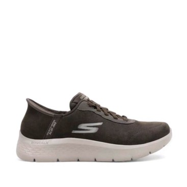 Skechers Slip-ins marrones hombre GO WALK Flex vista lateral