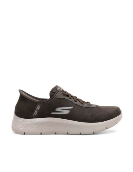 Skechers Slip-ins marrones hombre GO WALK Flex vista lateral