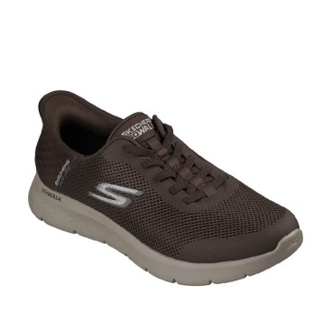 Skechers Slip-ins marrón chocolate hombre vista diagonal