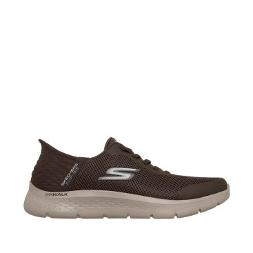 Skechers GO WALK Flex Hands Up marrón hombre vista lateral