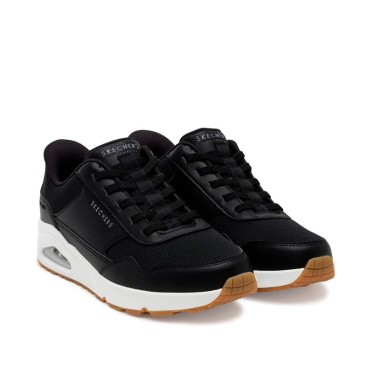 Zapatillas Skechers UNO Banksia negro hombre vista diagonal
