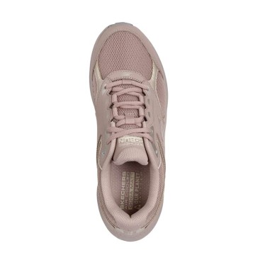 Skechers GO RUN mujer marrón claro con Air-Cooled Goga Mat vista superior