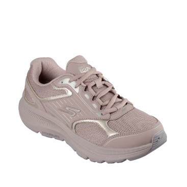 Zapatilla running Skechers mujer marrón claro vista diagonal
