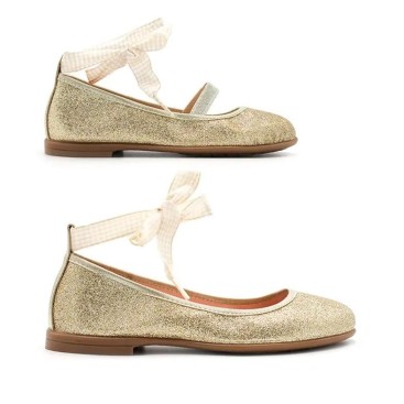 Bailarinas Glitter Niñas doradas de Gioseppo