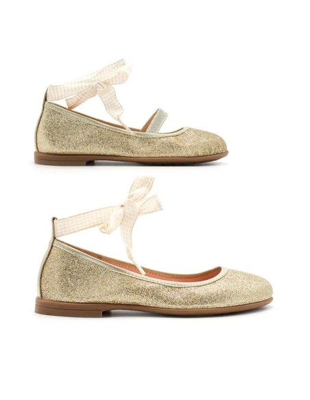 Bailarinas Glitter Niñas doradas de Gioseppo
