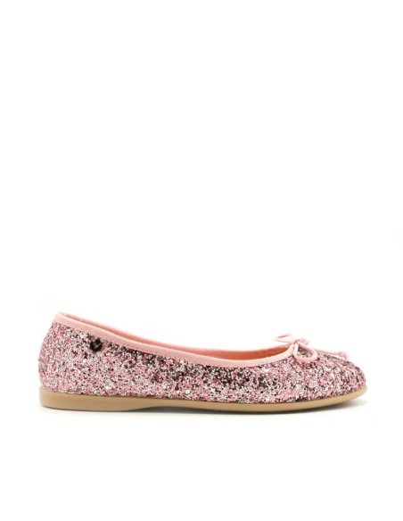 manoletinas niña de glitter rosa