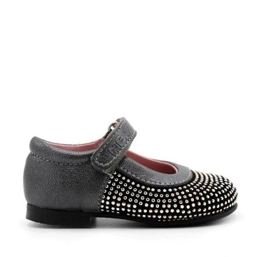 MERCEDITAS NIÑA plomo con strass
