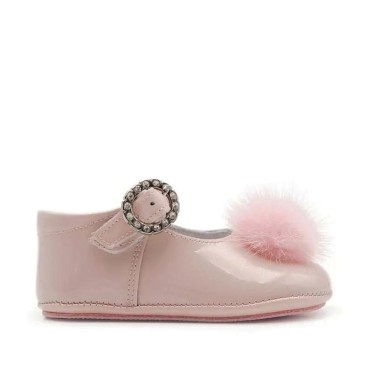 zapato mercedita primeros pasos rosa de charol