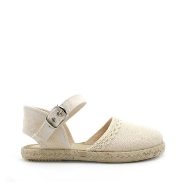 ALPARGATA NIÑA lino BEIGE
