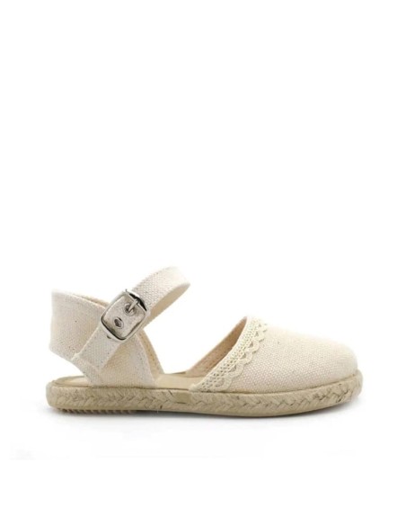 ALPARGATA NIÑA lino BEIGE