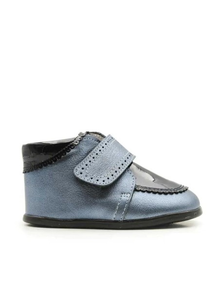 Botines Charol bebé primeros pasos azules