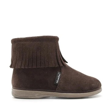 Botas de Flecos para Niña marrón