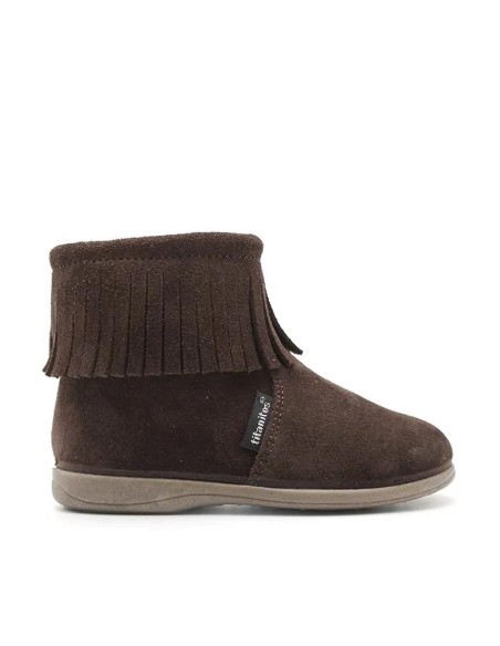 Botas de Flecos para Niña marrón