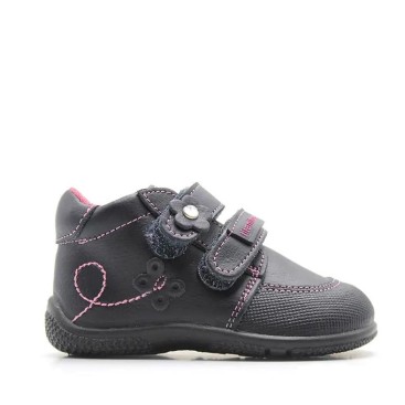 zapato abotinado bebe niña azul marino