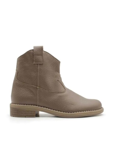 Botines Taupe Niña de piel estilo campero