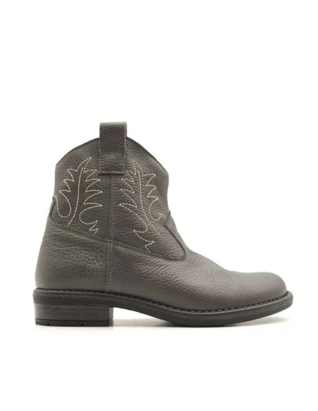 Botines Grises Niña Piel
