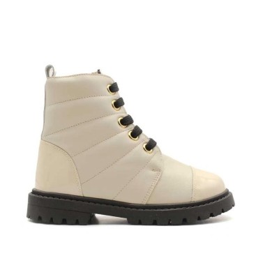 Botines Modernos Niña beige con cordones