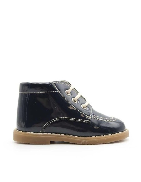 Botines azul marino niño de charol