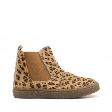 botin leopardo pelo chelsea niña