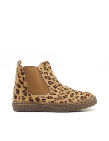 botin leopardo pelo chelsea niña