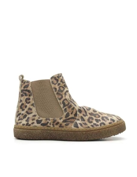 Botines Serraje Print Animal Niña
