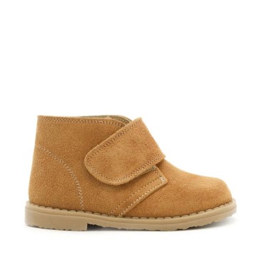 botas safari con velcro camel infantil