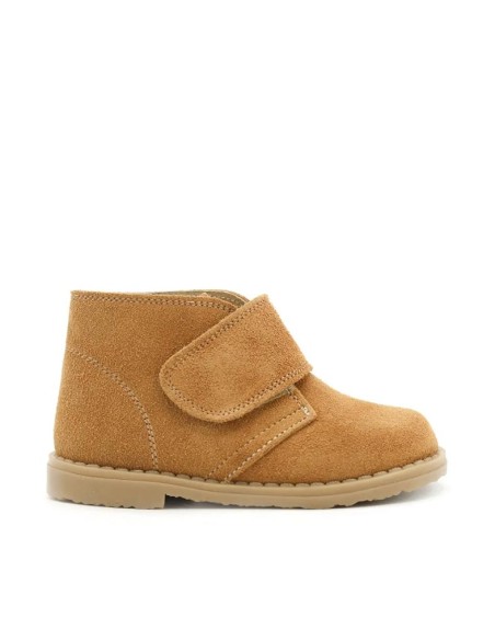 botas safari con velcro camel infantil
