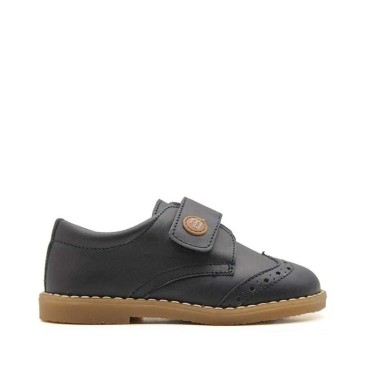 Zapatos azul marino niño piel