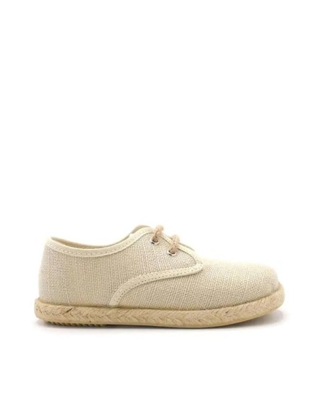 blucher lino niño beige con suela de esparto