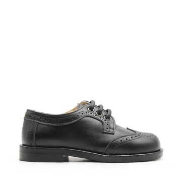 blucher niño piel negro