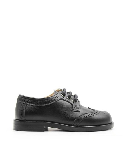 blucher niño piel negro