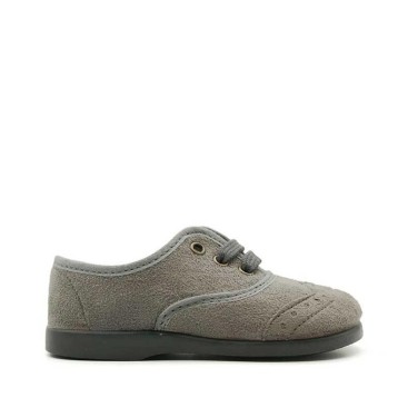 blucher niño gris de textil suave