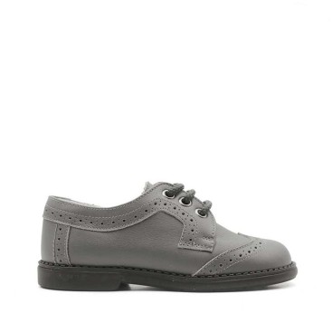 Blucher niño piel gris