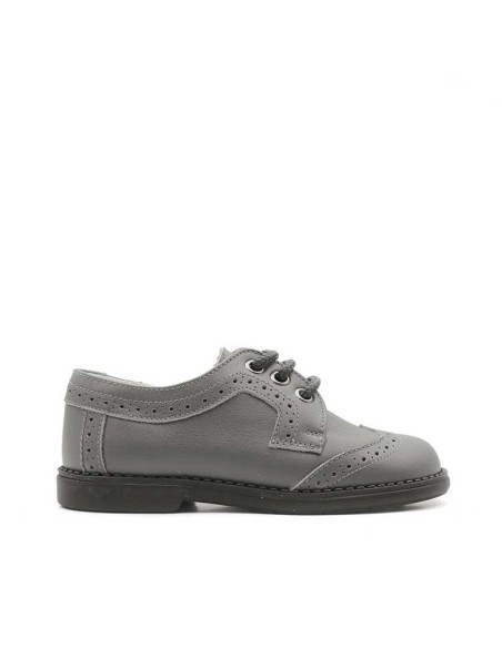 Blucher niño piel gris