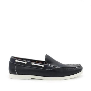 mocasines hombre azul marino de piel