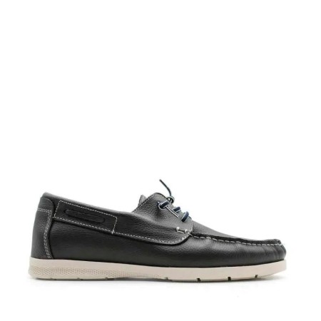 Zapato náutico piel azul marino
