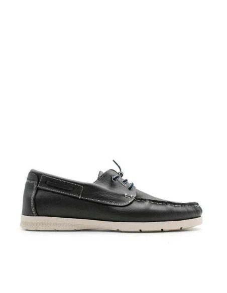 náuticos azul marino de piel para hombre